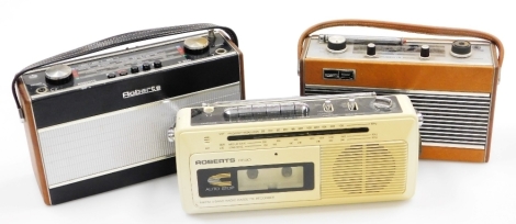 Three Roberts radios, comprising models R505, R600 and RC30.