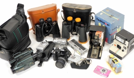 Cameras, binoculars, etc., to include Tohyah, Yashica, etc. (a quantity)