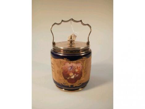 A John Tams Staffordshire pottery biscuit barrel