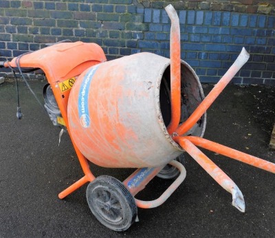 A Bellegroup electric cement mixer. Buyer Note: WARNING! This lot contains untested or unsafe electrical items. It is supplied for scrap or reconditioning only. TRADE ONLY