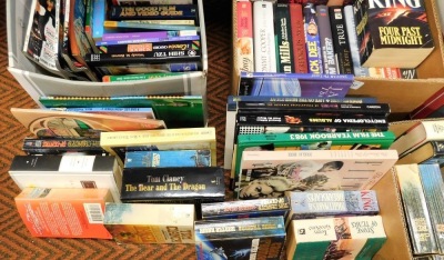 Various books, fiction, non fiction, to include Shakespeare (William) Tragedies volume two, modern paperbacks, Great American Pin Up, Treasures In Your Home, Town Tours in Britain, etc. (contents under one table) - 2