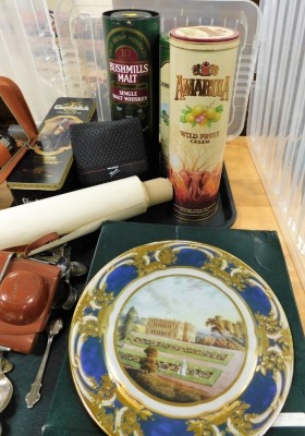 Various loose flatware, Glenfiddich Whisky tin, lacking contents, a Comet camera, gents travelling set, picture frames, etc. (a quantity) - 3