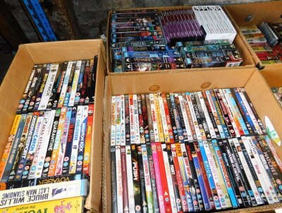 Various DVDs, VHS tapes, etc., to include Star Trek Voyager, The X Files, Invictus, The Wedding Date, 27 Dresses, War of The Worlds, etc. (a large quantity) - 2