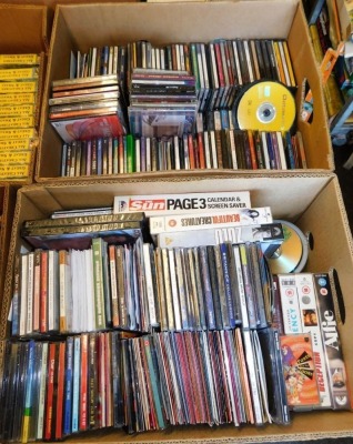 Various CDs, VHS tapes, etc., to include Audrey Hepburn, Breakfast at Tiffanys, Funny Face, Roman Holiday, Cat Women of The Moon, Johnny English, All Creatures Great and Small, etc. (6 boxes) - 4