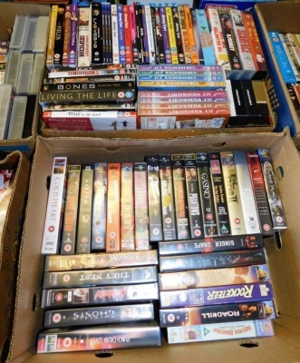 Various DVDs, VHS tapes, etc., to include The Avengers, Star Trek Voyager, Cleopatra, Bones Season 2, Auf Wiedersehen Pet, etc. (6 boxes) - 3