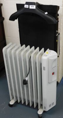 A Honeywell heater, a Corby trouser press, etc. (a quantity) Buyer Note: WARNING! This lot contains untested or unsafe electrical items. It is supplied for scrap or reconditioning only. TRADE ONLY