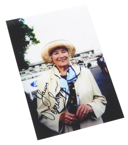 A photograph of Dame Vera Lynn, hand signed in black pen, 15cm x 10cm, a letter from A J Payne hand signed regarding a tie and a letter from Richard Briers, thanking the recipient for a painting. (3)