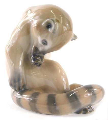 A Royal Copenhagen figure racoon, 2322, 10cm high.