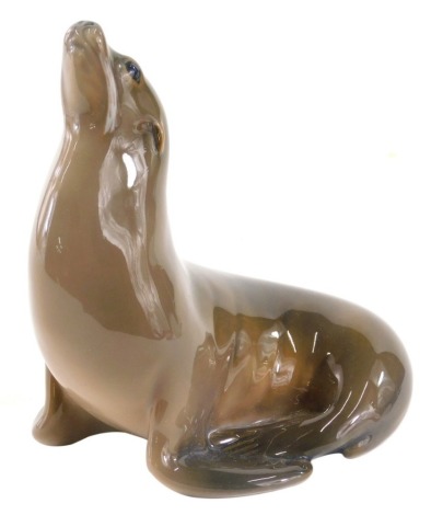 A Royal Copenhagen figure of a seal, 1441, 13cm high.