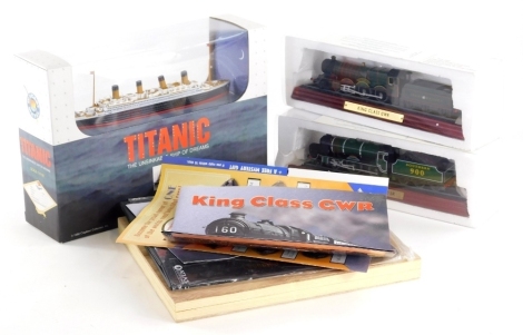 Various diecast vehicles, etc., Titanic the Unsinkable ship 1:136 scale, 25cm long, etc., various others. (3, boxed)