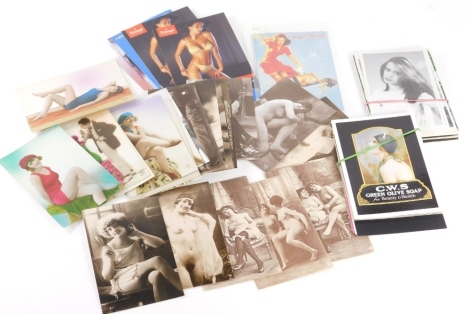 Early 20thC and later printed cards, nudes, etc. (a quantity)