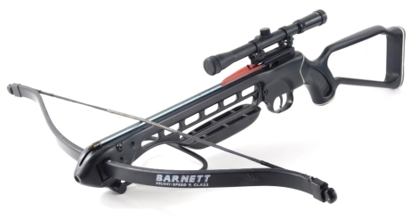 A modern crossbow with sight, 79cm long.