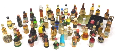 Various alcohol miniatures, to include Glenlilvet Dufftown whisky, 13cm high, various others, etc. (a quantity)