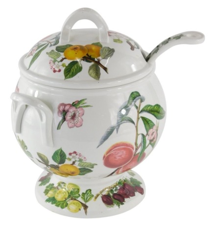 A Portmeirion Pomona soup tureen and ladle, marked beneath, 34cm high.