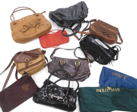 Various evening bags, outer pouches, etc., to include evening bag, 32cm wide, Francesco Biasia clutch, another, etc. (a quantity)