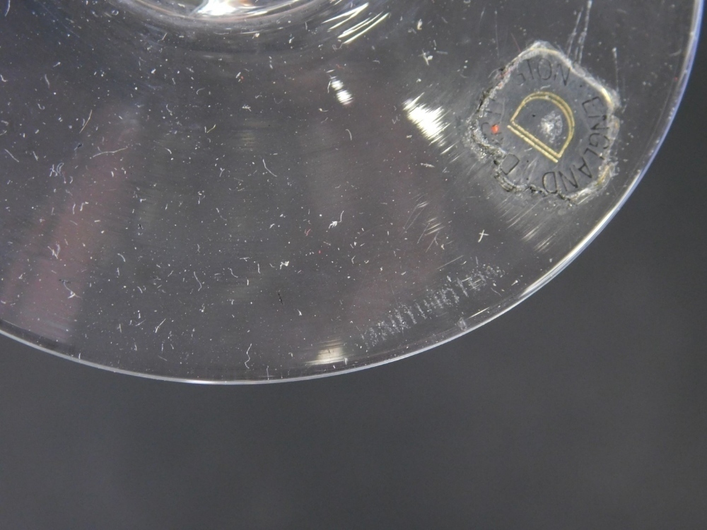 Various Dartington lead crystal goblets, by Gertrude Hermes, limited