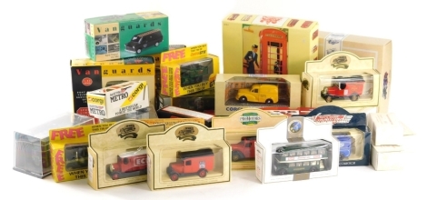 Various die cast vehicles, Days Gone and others, Corgi, Vanguards, etc. (a quantity)