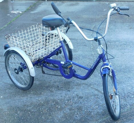 A Mission tricycle, with metal basket. (AF)