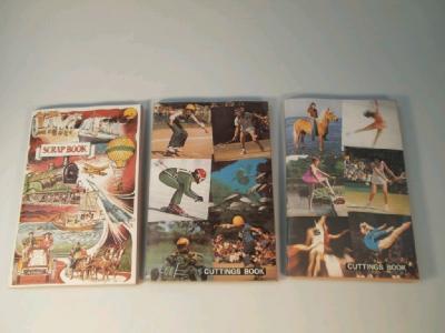 Three albums of mounted postcards