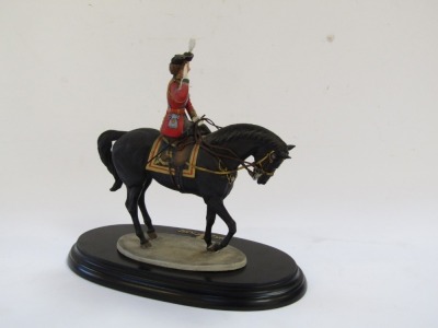 A Country Artist Golden Jubilee figure, Trooping The Colour, limited edition, No 02018, on black plinth base, 25cm high, 29cm wide, boxed. - 2