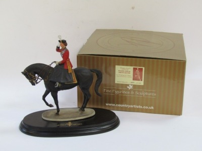 A Country Artist Golden Jubilee figure, Trooping The Colour, limited edition, No 02018, on black plinth base, 25cm high, 29cm wide, boxed. - 4