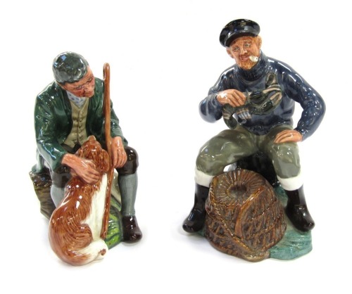 Two Royal Doulton figures, The Lobster Man, HN2317, 20cm high, and The Master, HN2325, 16cm high.