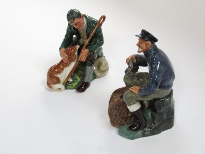 Two Royal Doulton figures, The Lobster Man, HN2317, 20cm high, and The Master, HN2325, 16cm high. - 3