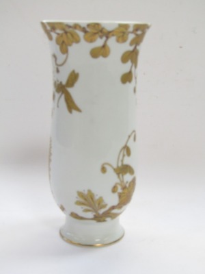 A Kaiser porcelain vase in the Serenade pattern, of trumpet shaped, footed form, printed marks, 21cm high. - 3