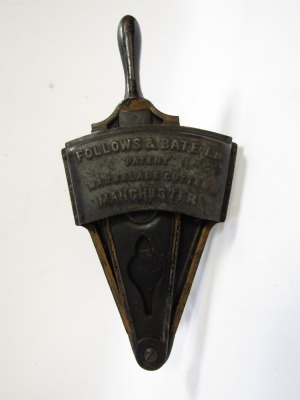 A Follows & Bate Ltd marmalade cutter, patented Manchester, 26cm high, 44cm wide. - 3