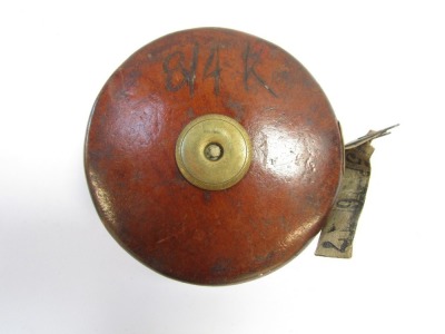 A Dring & Fage Board of Trade tape measure, in leather casing, 56 Stamford Street London. - 2