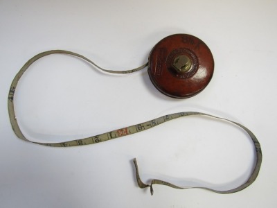 A Dring & Fage Board of Trade tape measure, in leather casing, 56 Stamford Street London. - 3