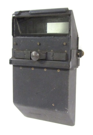 A 1951 military tank periscope, serial no L(R)Ltd 951 LE/7/50/1148 22cm high.