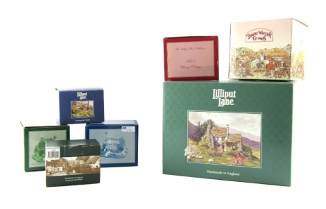 A group of Lilliput Lane and David Winter boxes. (a quantity)