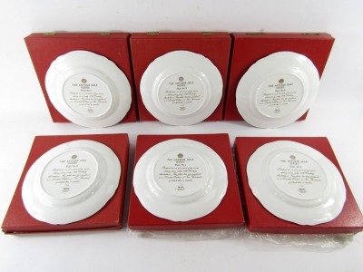 A set of six Spode Antique Golf Series collector's plates, limited edition nos 147, boxed. - 3