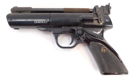 A Webley Tempest & Scott 22-5-5 calibre air pistol.