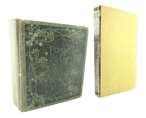 Two postcard albums, containing topographical, sentimental and greetings cards.