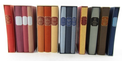 Folio Society. A group of Thomas Hardy novels, comprising The Trumpet Major., A Pair of Blue Eyes., Two on a Tower., The Well Beloved., The Hand of Ethelberta A Loadicean., Desperate Remedies., Lifes Little Ironies., A Changed Man., A Group of Noble Dames