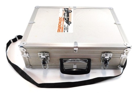 A Photocare aluminium camera case.