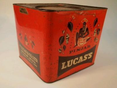 A T Lucas & Co Ltd tin jar