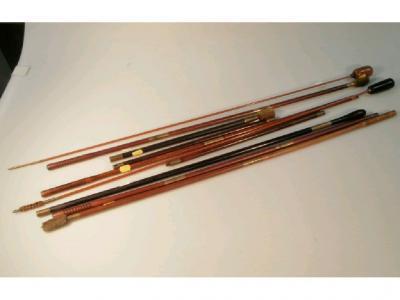 Six rifle cleaning rods