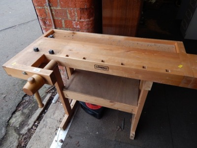 A Sjobergs of Sweden pine work bench.