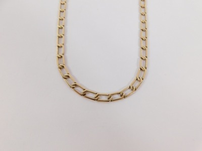 A 9ct gold Figaro necklace, 51cm long, 19.9g. - 5