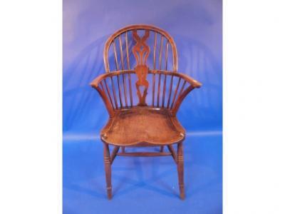 An elm and beech Windsor chair