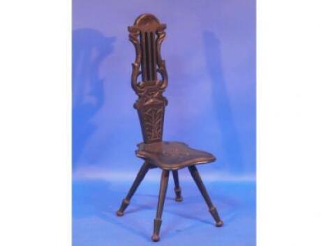 A Victorian oak nursing/sewing chair