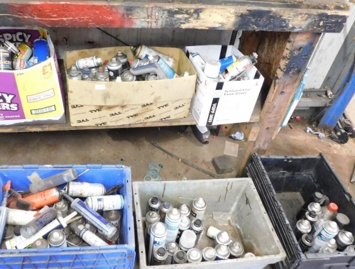 A quantity of various cleaning and sealing penetrating fluid, and other consumables.