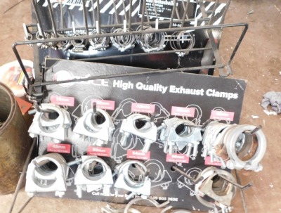 Stock of automotive bulbs, grinding products, jubilee clips, U bolts, etc.