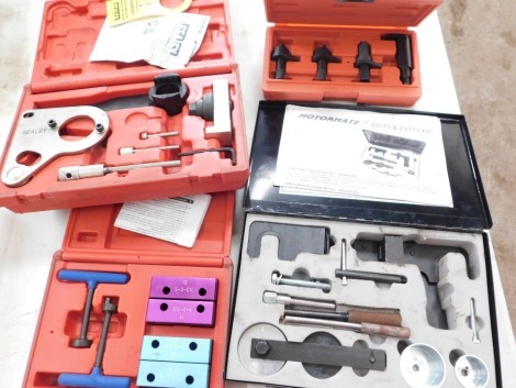 A Sealey timing kit for Alfa Romeo twin spark, Renault timing tool kit, engine timing tool kit, diesel engine setting locking kit.