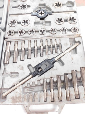 A tap and die set.