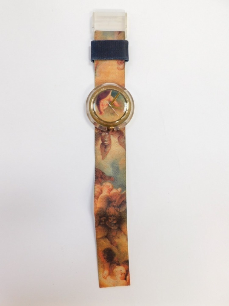 A Swatch Hop Puti watch, designed by Vivienne Westwood with A Swatch Hop Puti watch, designed by Vivienne Westwood with