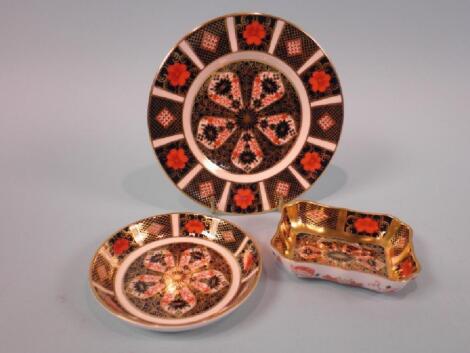 A Royal Crown Derby 1128 pattern rectangular dish